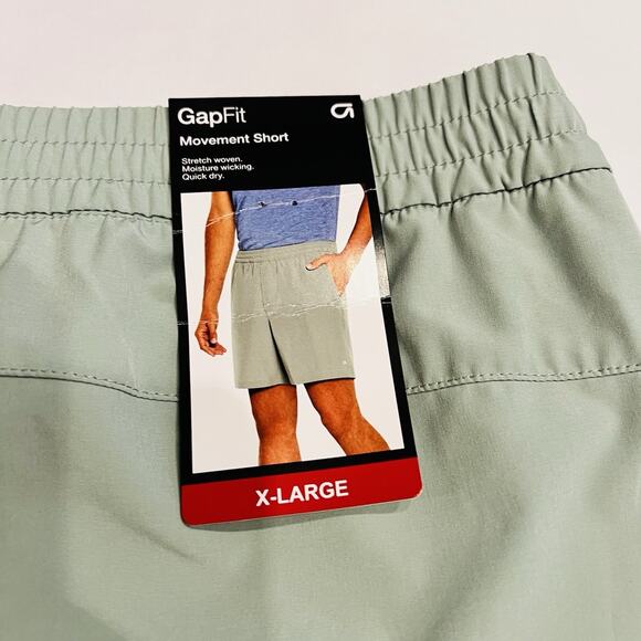 GapFit Men's Movement Short Size XL, Jade/Green - Picture 6 of 6